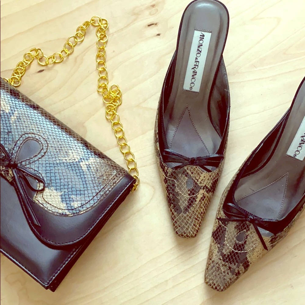 Snake Print Leather Shoes